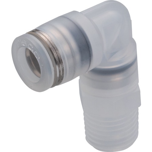 トラスコ中山 ピスコ チューブフィッティング エルボ PPタイプチューブ6ネジR1/4 ゴム材質HNBR仕様(ご注文単位1個)【直送品】