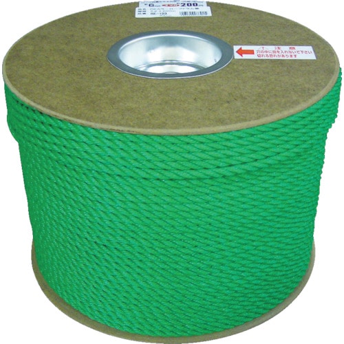 トラスコ中山 ユタカメイク PEカラーロープドラム巻 6φ×200m(ご注文単位1巻)【直送品】