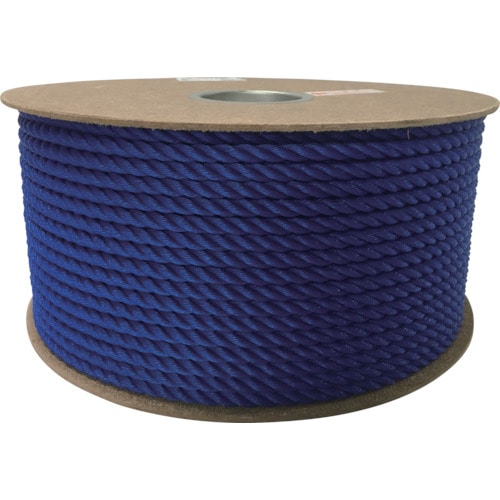 トラスコ中山 ユタカメイク ポリエチレンロープドラム巻 9mm×150m ブルー(ご注文単位1巻)【直送品】
