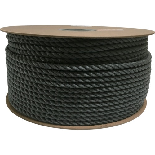 トラスコ中山 ユタカメイク ポリエチレンロープドラム巻 9mm×150m グレー(ご注文単位1巻)【直送品】