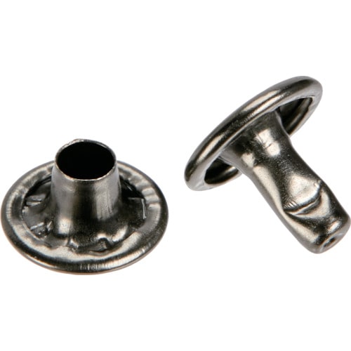 トラスコ中山 TRUSCO 大カシメ スチール 黒ニッケルメッキ 9mm 足長8.5mm 30組入 (ブリスターパック入)(ご注文単位1パック)【直送品】