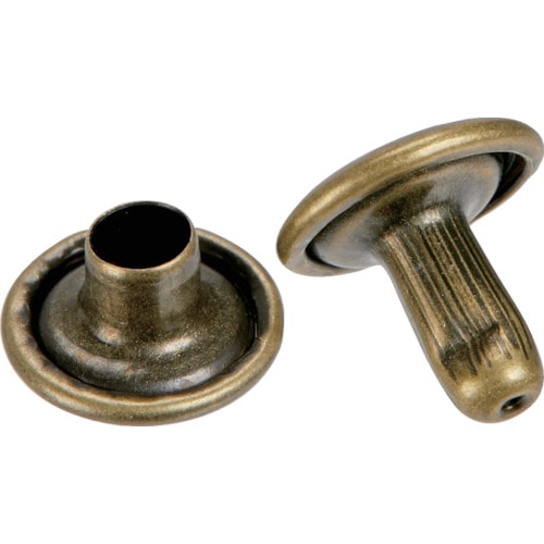 トラスコ中山 TRUSCO 大カシメ スチール 金ブロンズメッキ 9mm 足長8.5mm 30組入 (ブリスターパック入)(ご注文単位1パック)【直送品】