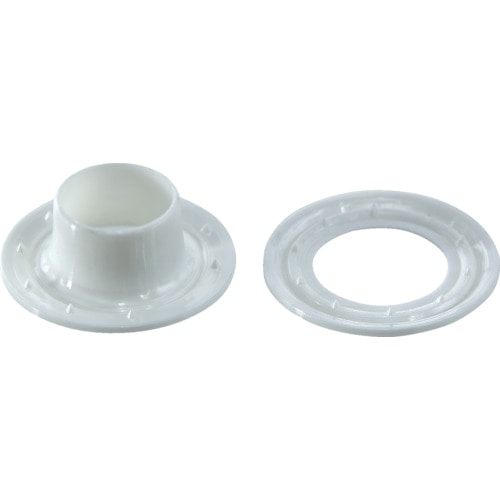 トラスコ中山 TRUSCO 両面ハトメ ポリカーボネート白 10mm 20組入 (ブリスターパック入)(ご注文単位1パック)【直送品】