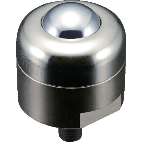 トラスコ中山 プレインベア ボールキャスター プレインベア ゴミ排出穴付 上向き用 ボルトタイプ スチール製 PV120BH 許容荷重200kg(ご注文単位1個)【直送品】