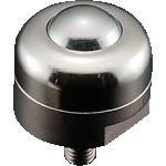 トラスコ中山 プレインベア ボールキャスター プレインベア 上下兼用 ボルトタイプ ステンレス製 PV120BS 許容荷重200kg(ご注文単位1個)【直送品】