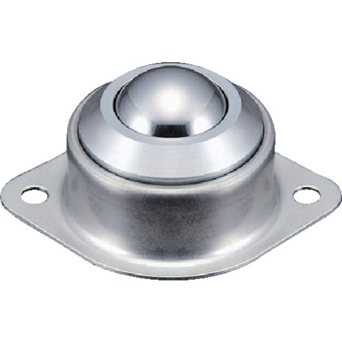 トラスコ中山 プレインベア ボールキャスター プレインベア ゴミ排出穴付 上向き用 スチール製 PV120H 許容荷重200kg(ご注文単位1個)【直送品】