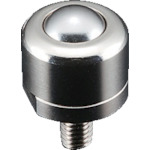 トラスコ中山 プレインベア ボールキャスター プレインベア 上下兼用 ボルトタイプ ステンレス製 PV16BS 許容荷重45kg(ご注文単位1個)【直送品】