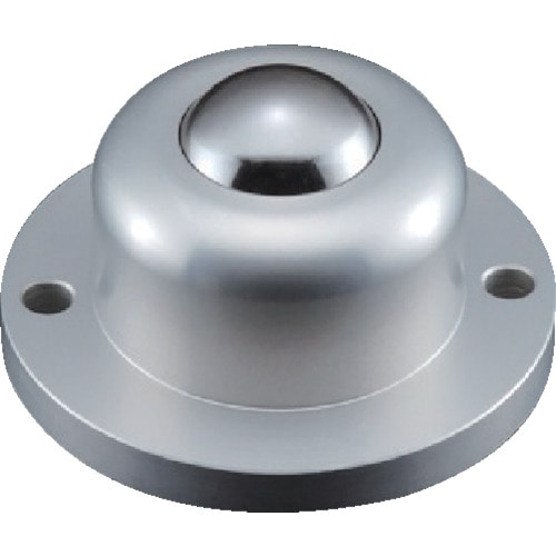 トラスコ中山 プレインベア ボールキャスター プレインベア ゴミ排出穴付 上向き用 フランジタイプ スチール製 PV260FH 許容荷重400kg(ご注文単位1個)【直送品】