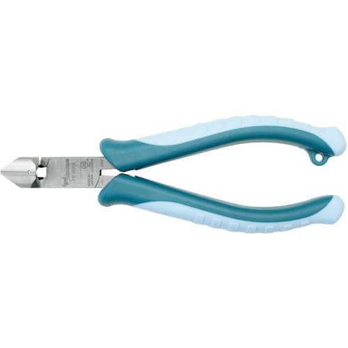 トラスコ中山 TTC POWER 三枚合せ斜めニッパー エラストマーグリップ 全長164mm(ご注文単位1個)【直送品】