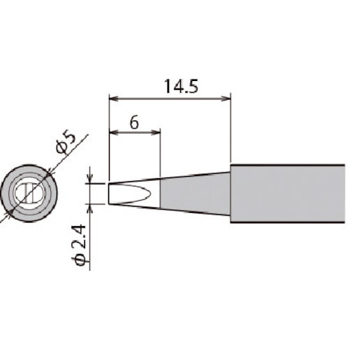 トラスコ中山 グット 交換こて先 D型　249-3819（ご注文単位1本）【直送品】