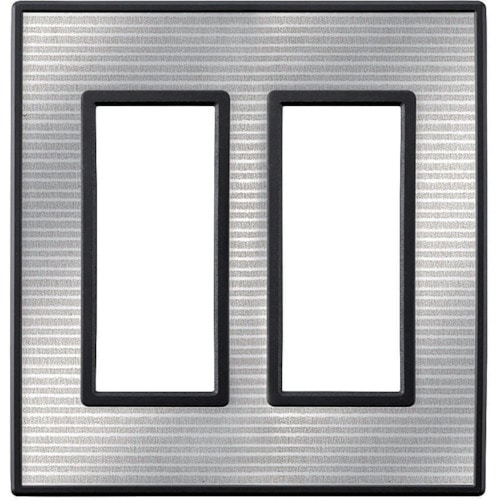 トラスコ中山 スガツネ工業 (210032232)PXP-FB02-SMスイッチプレート・コンセントプレート(2連)（ご注文単位1セット）【直送品】