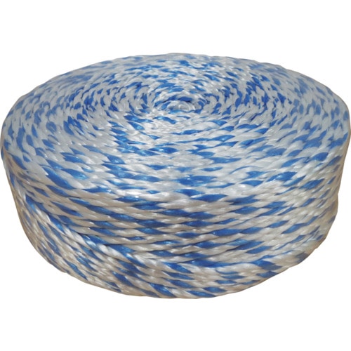 トラスコ中山 ツカサ ペッピーロープ 色白/青 線径8mm 長さ300m(ご注文単位1巻)【直送品】