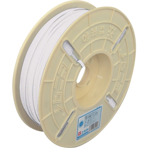 トラスコ中山 ビニタイ ポリエチレン リール巻 4mm×500M 白(ご注文単位1巻)【直送品】