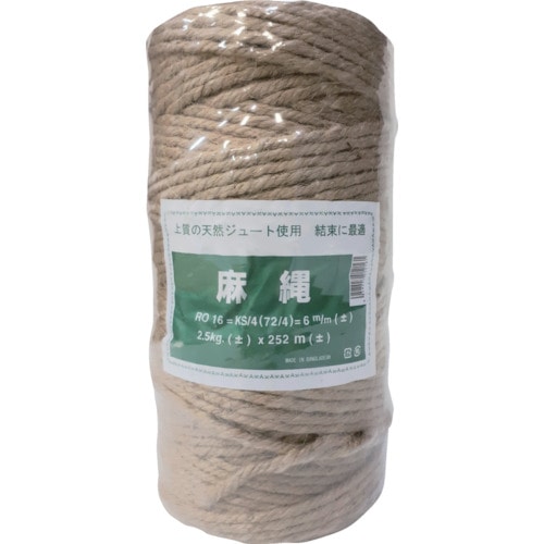 トラスコ中山 伝蔵 麻縄 6mm KS-4(ご注文単位1個)【直送品】