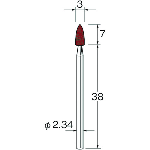 トラスコ中山 リューター 軸付シリコンゴム砥石外径(mm)：3粒度(#)：320　128-2286（ご注文単位1袋）【直送品】