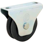 トラスコ中山 ヤボシ フジロイヤル重量戸車 V型 50mm 枠付(ご注文単位1個)【直送品】