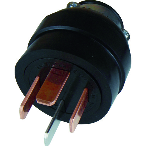 トラスコ中山 アメリカン電機 平刃形 ゴムプラグ 接地3P50A250V(ご注文単位1個)【直送品】