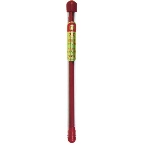 トラスコ中山 フエキ 建築用シャープペンシル2.0mm替芯 赤 (6本入)(ご注文単位1パック)【直送品】
