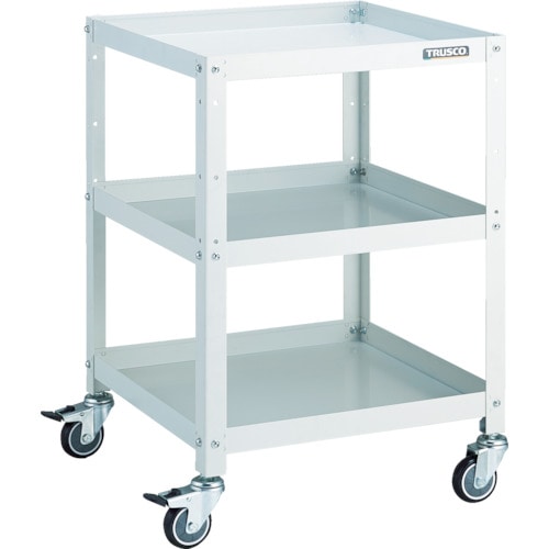 トラスコ中山 TRUSCO ツールワゴン ラビットワゴン 500X500 ウレタン車輪 ホワイト　818-3161（ご注文単位1台）【直送品】