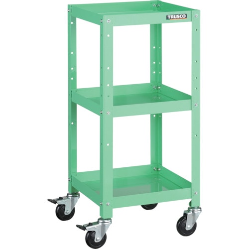 トラスコ中山 TRUSCO ツールワゴン ラビットワゴン 360X360 ゴム車輪 ヤンググリーン　366-3256（ご注文単位1台）【直送品】