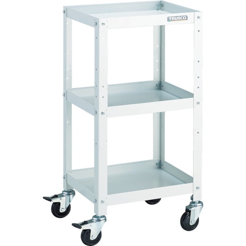トラスコ中山 TRUSCO ツールワゴン ラビットワゴン 400X350 ゴム車輪 ホワイト 818-3191(ご注文単位1台)【直送品】