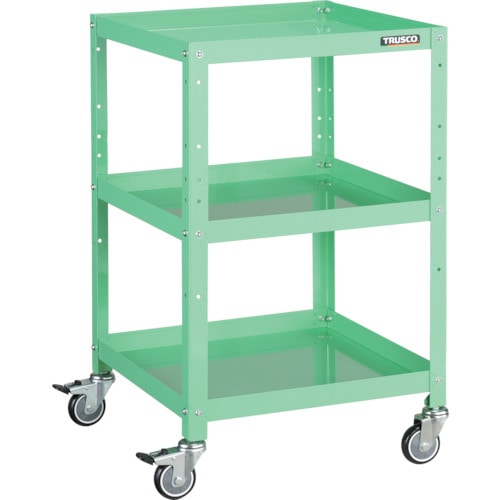 トラスコ中山 TRUSCO ツールワゴン ラビットワゴン 500X500 ウレタン車輪 ヤンググリーン 366-3388(ご注文単位1台)【直送品】