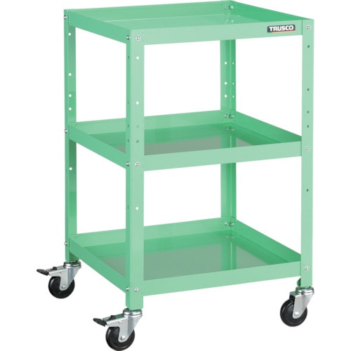 トラスコ中山 TRUSCO ツールワゴン ラビットワゴン 500X500 ゴム車輪 ヤンググリーン 366-3311(ご注文単位1台)【直送品】