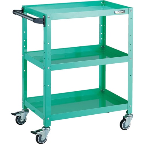 トラスコ中山 TRUSCO ラビットワゴン 600×400×H810 ハンドル付 ウレタン車輪 ヤンググリーン(ご注文単位1台)【直送品】