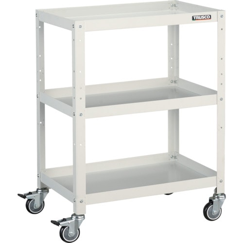 トラスコ中山 TRUSCO ツールワゴン ラビットワゴン 600X400 ウレタン車輪 ホワイト 366-3531(ご注文単位1台)【直送品】