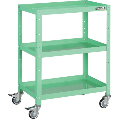 トラスコ中山 TRUSCO ツールワゴン ラビットワゴン 600X400 ウレタン車輪 ヤンググリーン 366-3523(ご注文単位1台)【直送品】