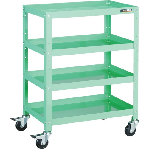 トラスコ中山 TRUSCO ツールワゴン ラビットワゴン 600X400 ゴム車輪 ヤンググリーン 366-3574(ご注文単位1台)【直送品】