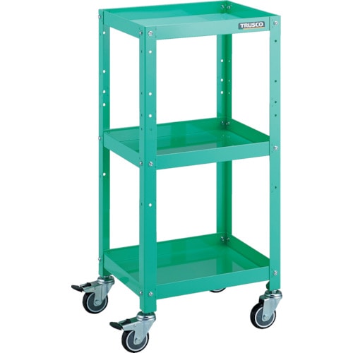トラスコ中山 TRUSCO ツールワゴン ラビットワゴン 400X350 ウレタン車輪 ヤンググリーン　818-3206（ご注文単位1台）【直送品】