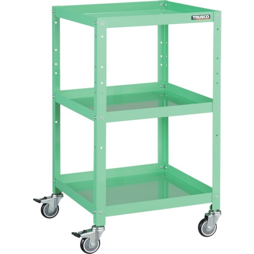 トラスコ中山 TRUSCO ツールワゴン ラビットワゴン 500X500 ウレタン車輪 ヤンググリーン 366-3647(ご注文単位1台)【直送品】