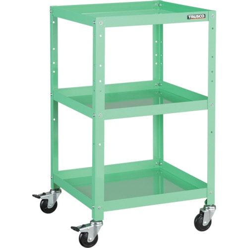 トラスコ中山 TRUSCO ツールワゴン ラビットワゴン 500X500 ゴム車輪 ヤンググリーン 366-3639(ご注文単位1台)【直送品】