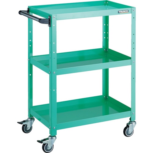 トラスコ中山 TRUSCO ラビットワゴン 600×400×H880 ハンドル付 ウレタン車輪 ヤンググリーン(ご注文単位1台)【直送品】