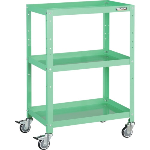 トラスコ中山 TRUSCO ツールワゴン ラビットワゴン 600X400 ウレタン車輪 ヤンググリーン 366-3728(ご注文単位1台)【直送品】