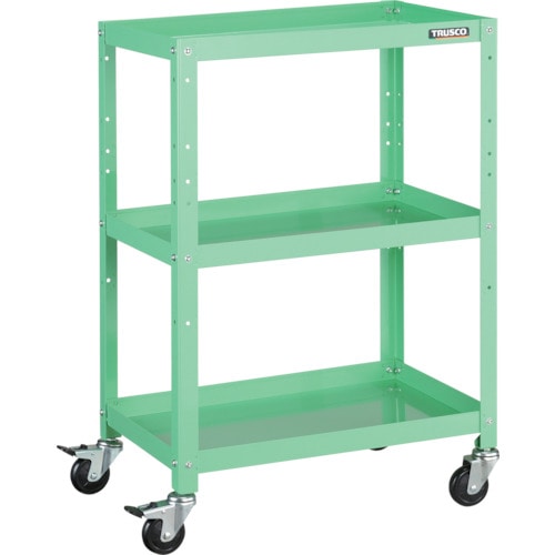 トラスコ中山 TRUSCO ツールワゴン ラビットワゴン 600X400 ゴム車輪 ヤンググリーン 366-3671(ご注文単位1台)【直送品】