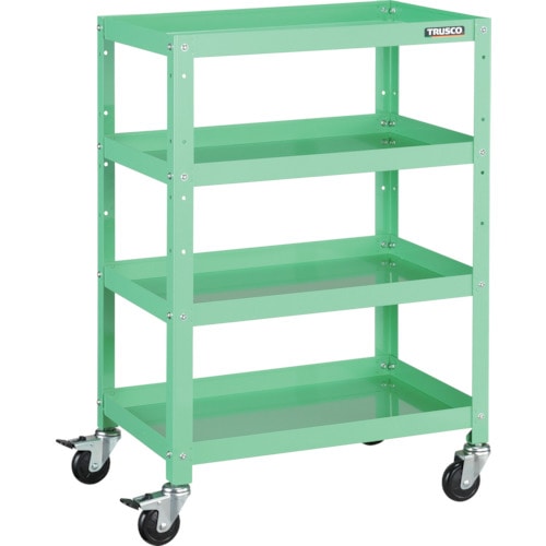 トラスコ中山 TRUSCO ツールワゴン ラビットワゴン 600X400 ゴム車輪 ヤンググリーン 366-3779(ご注文単位1台)【直送品】