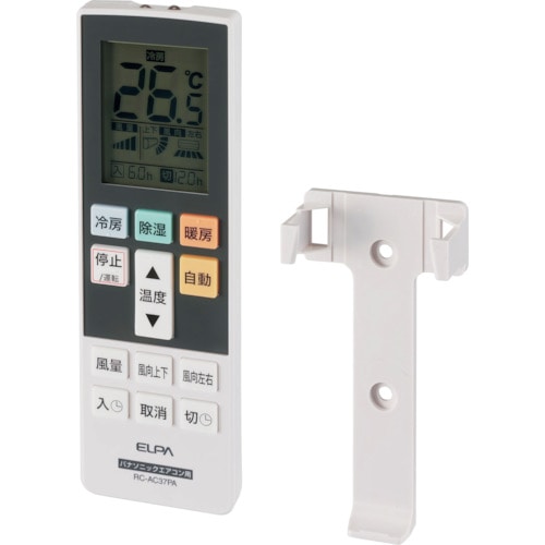 トラスコ中山 ELPA エアコンリモコン パナソニック用(ご注文単位1個)【直送品】