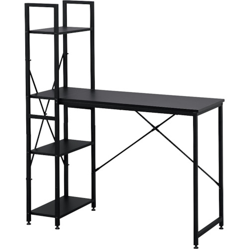 トラスコ中山 IRIS 574217 ラック付きデスク 1000×420 ブラック/ブラック(ご注文単位1台)【直送品】