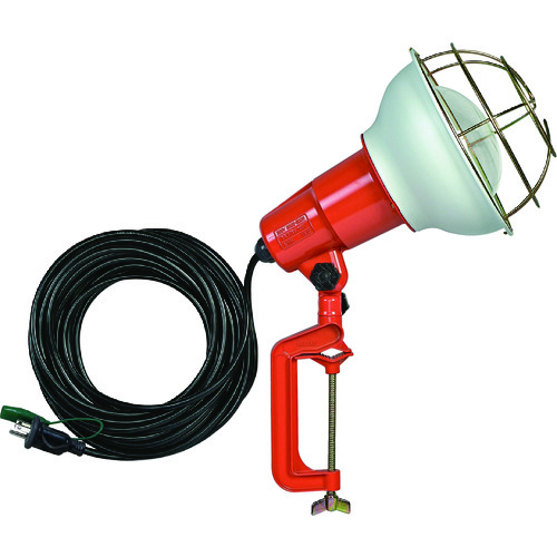 トラスコ中山 ハタヤ 防雨型作業灯 リフレクターランプ300W 100V接地付10m バイス付(ご注文単位1台)【直送品】