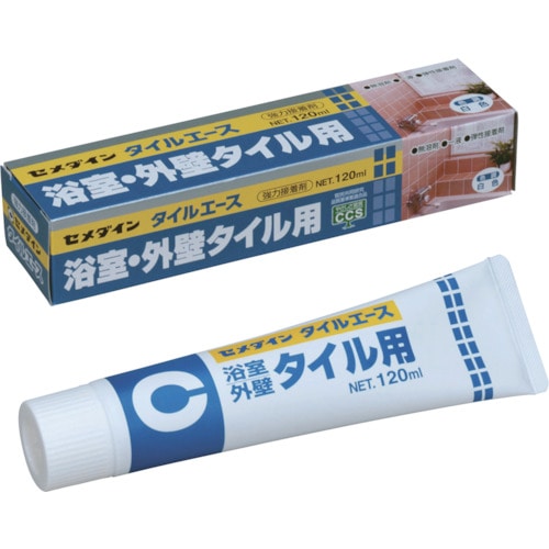 トラスコ中山 セメダイン タイルエース 白色 120ml RE-358(ご注文単位1本)【直送品】
