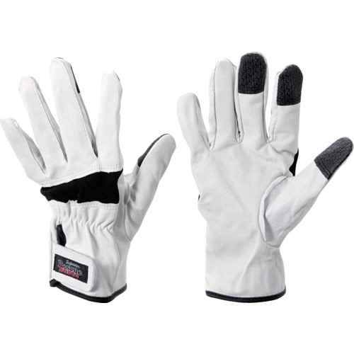 トラスコ中山 ペンギンエース 豚革手袋 レスキューフォース ブラック L(ご注文単位1組)【直送品】