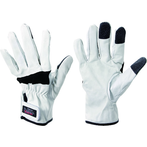 トラスコ中山 ペンギンエース 豚革手袋 レスキューフォース ブラック M(ご注文単位1組)【直送品】