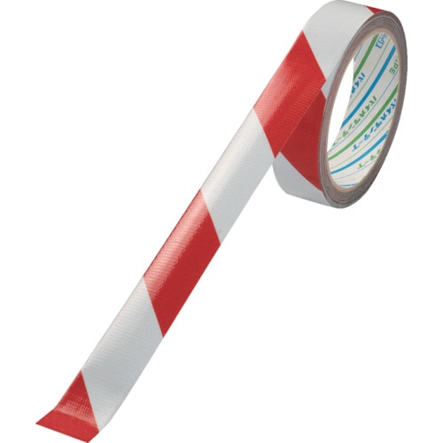 トラスコ中山 パイオラン 再帰反射テープ 25mm×10m ホワイト/レッド(ご注文単位1巻)【直送品】