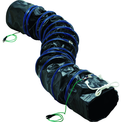 トラスコ中山 TRUSCO フレキシブルダクト 帯電防止タイプ アース付 Φ200X長さ5m（ご注文単位1本）【直送品】