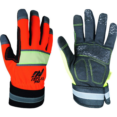 トラスコ中山 K-WORK リフロプロ 光グローブ オレンジ M(ご注文単位1組)【直送品】