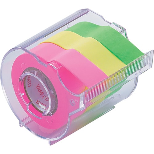 トラスコ中山 ヤマト メモックロールテープ 蛍光紙 15ミリ幅3巻入(ご注文単位1個)【直送品】