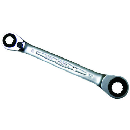 トラスコ中山 TONE 4ウェイラチェットめがねレンチ 対辺寸法12×13×14×15mm 全長190mm（ご注文単位1個）【直送品】