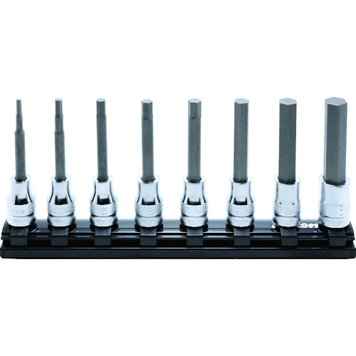 トラスコ中山 コーケン 9.5mm差込 Z-EALヘックスビットソケットレールセット8ヶ組(ご注文単位1個)【直送品】